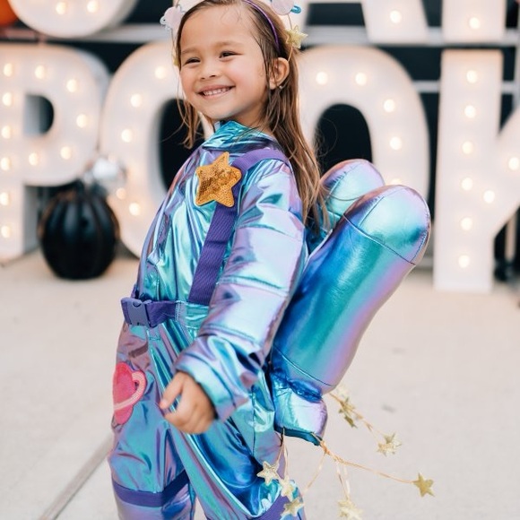 Pottery Barn Kids Shiny Blue and Purple Astronaut Costume - Picture 10 of 16